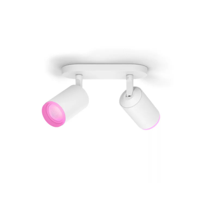 Philips Hue Fugato Ceiling Spotlight | Smart RBGW | White – 2 Spot